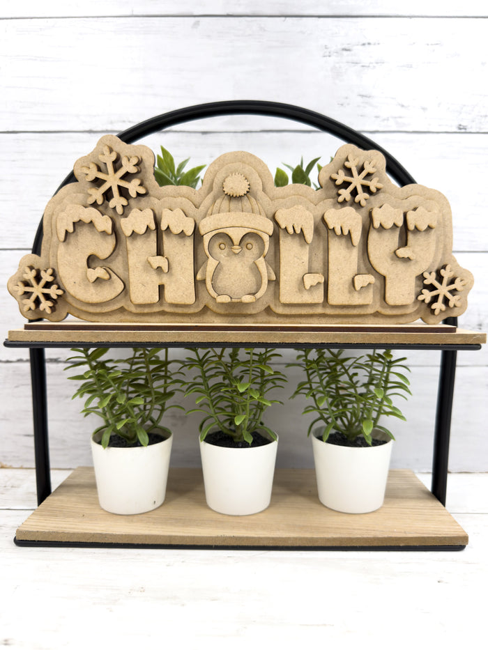 Chilly Penguin Word Sign Sitter DIY Kit