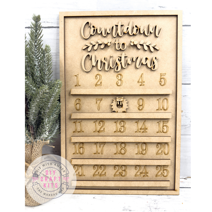 Christmas Advent Calendar Sign DIY Kit