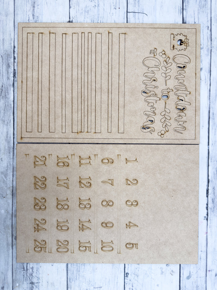 Christmas Advent Calendar Sign DIY Kit