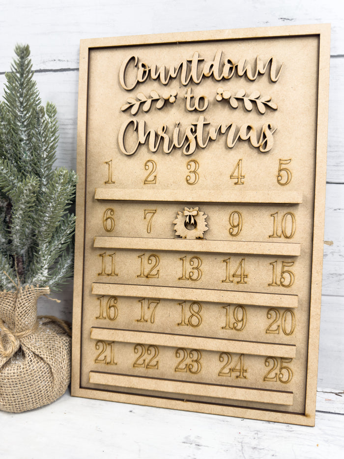 Christmas Advent Calendar Sign DIY Kit