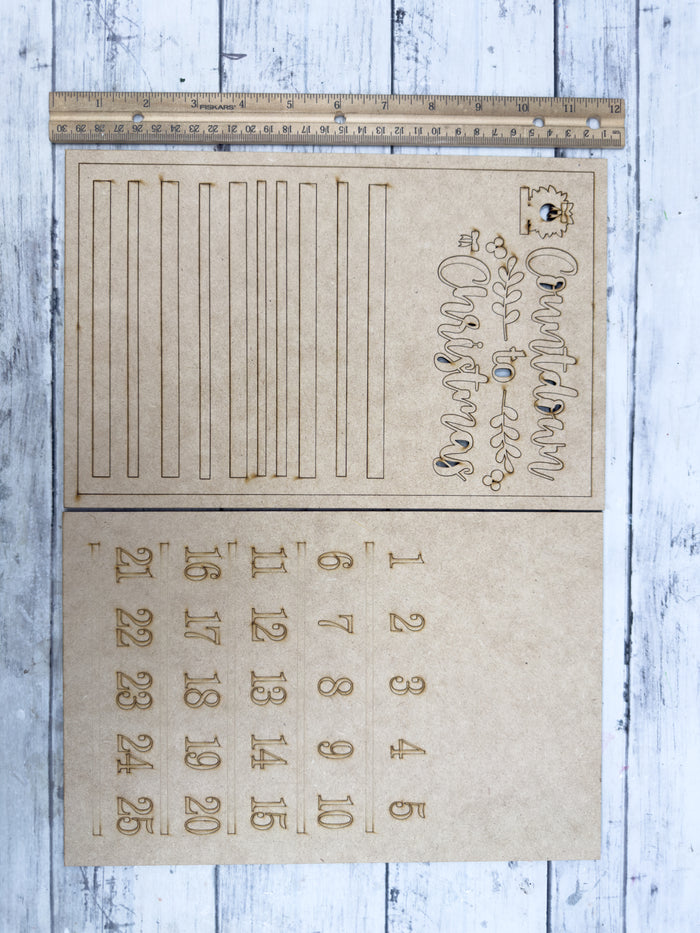 Christmas Advent Calendar Sign DIY Kit