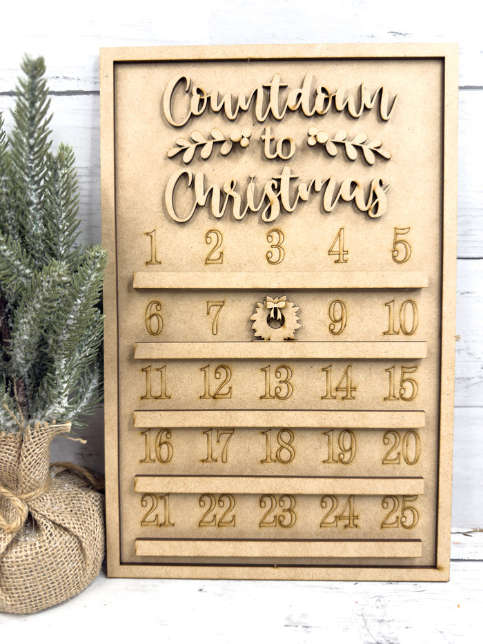 Christmas Advent Calendar Sign DIY Kit