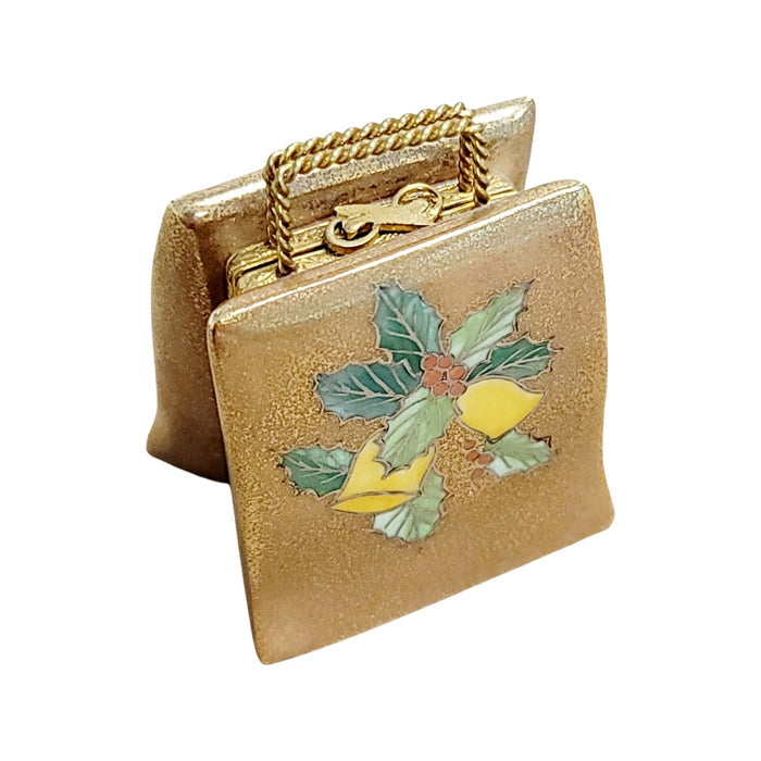 Elegant Christmas Shopping Bag Porcelain Limoges xmas bags French Trinket Box
