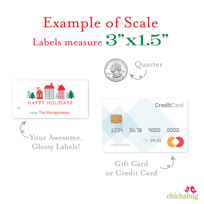 Christmas Village Gift Labels
