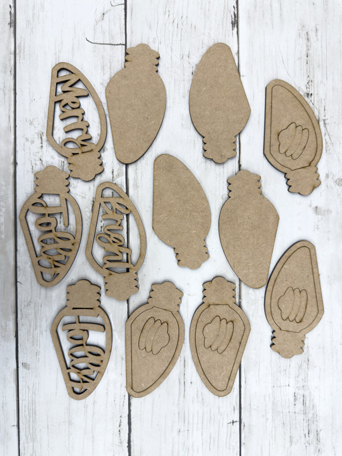 Christmas Words Light Bulbs DIY Kit