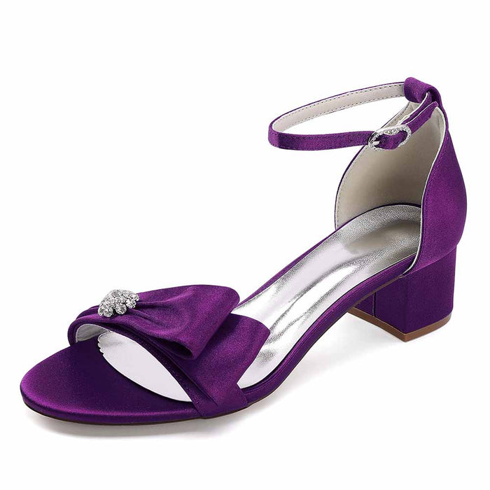 Chunky Heel Wedding Sandals for Elegant Brides