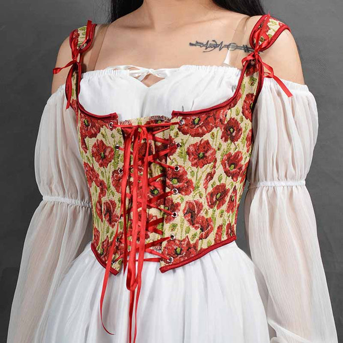 Cinched- the Folkloric Medieval Inspired Lace Front Corset Top