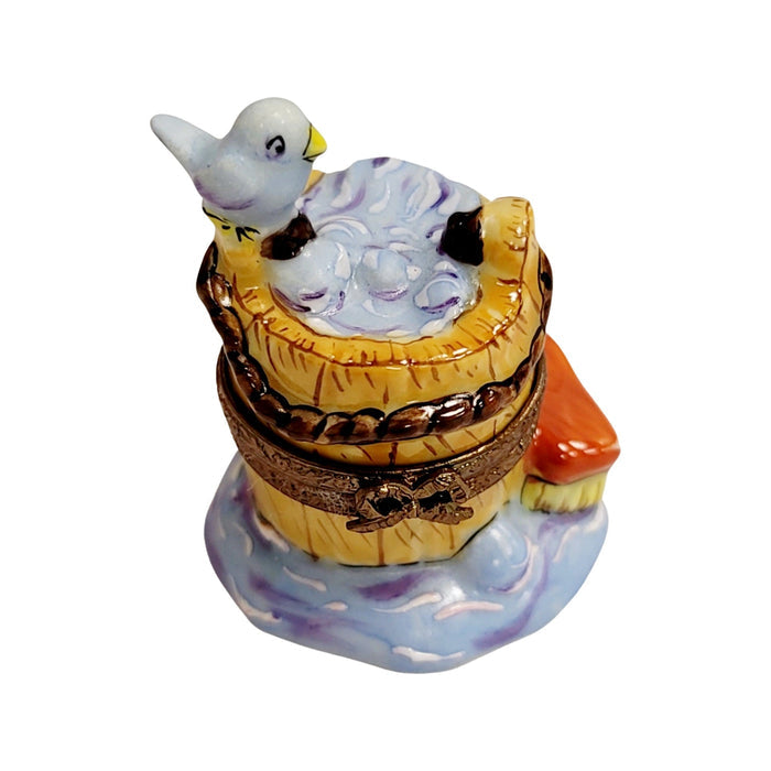 Cinderella Porcelain Wash Bucket Porcelain Limoges Fairy French Trinket Box