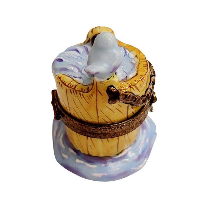 Cinderella Porcelain Wash Bucket Porcelain Limoges Fairy French Trinket Box