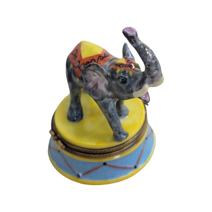 Circus Elephant Porcelain Treasure Porcelain Limoges Wild Limoges elephant circus French Trinket Box