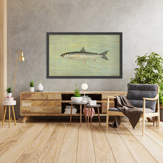 A framed image of
