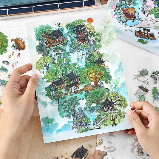 Classsic 3D Landscape Sence Stickers Kit SZSS