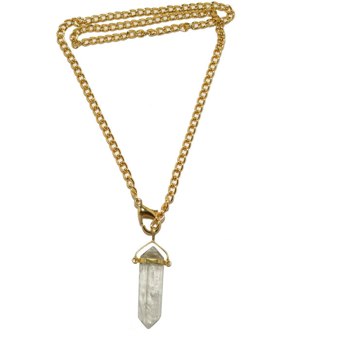 clear quartz pendant necklace