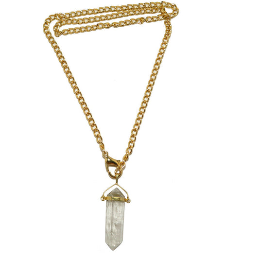 clear quartz pendant necklace