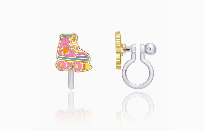 Clip On Earrings - Roller Skates