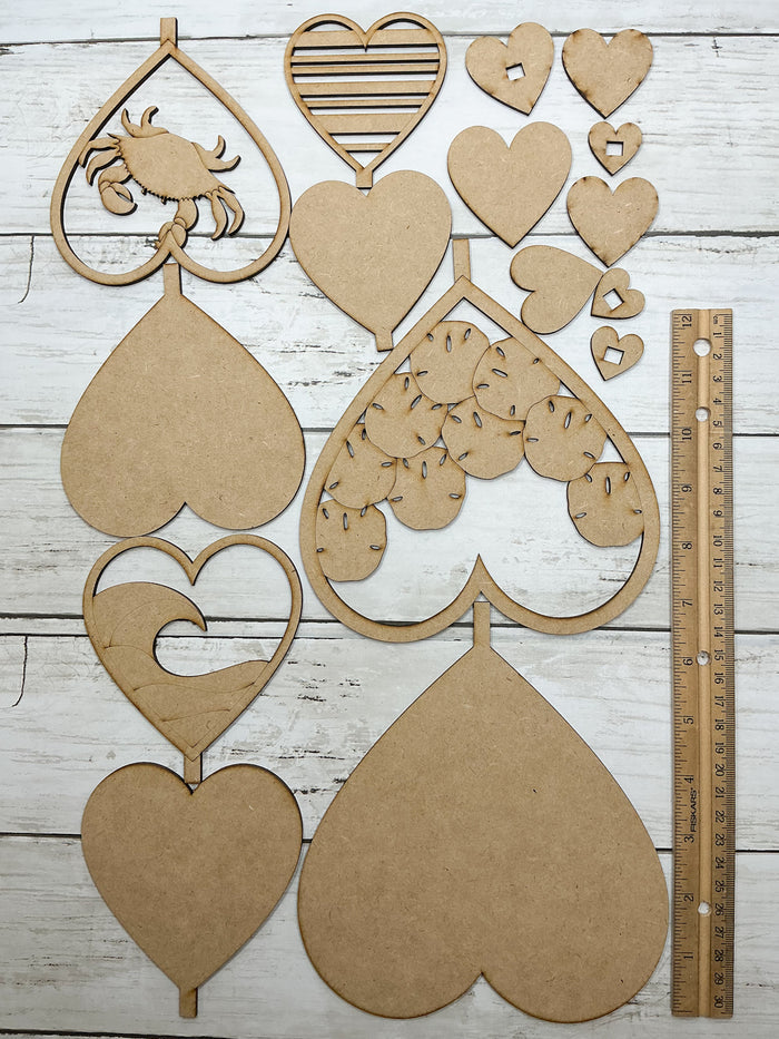 Coastal Hearts Set DIY Kit