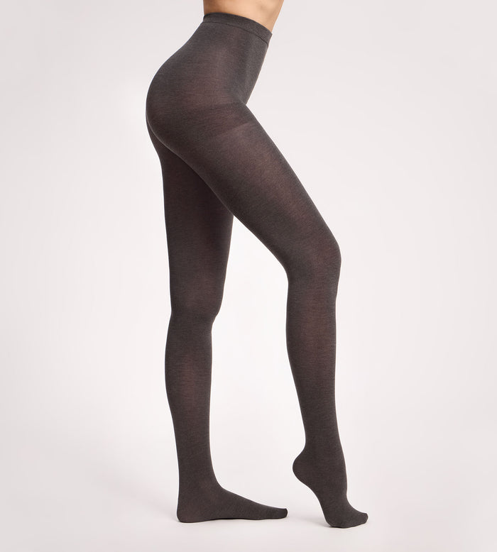 Collant chaud effet laine gris foncé 115D Thermo