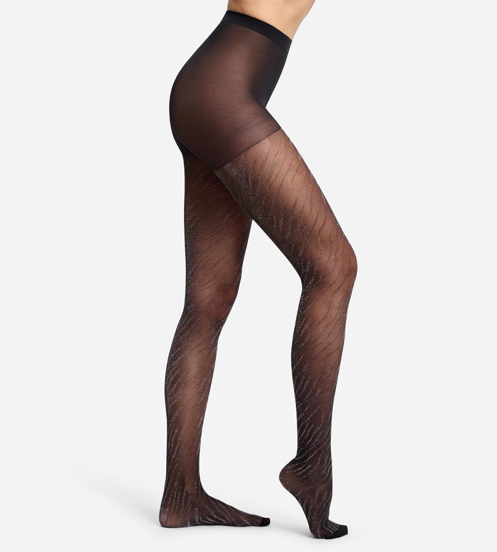 Collant fantaisie Nocturne noir Style