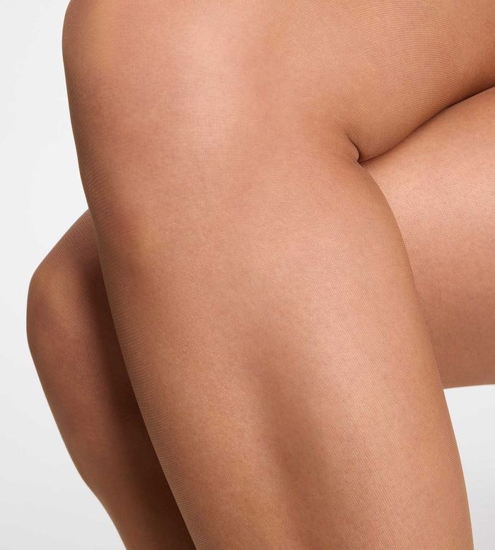 Collant transparent Nude brun foncé