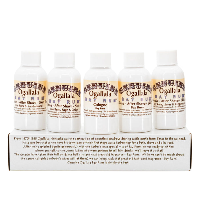 Cologne & Aftershave Bonanaza Sampler Pack Gift Set | Ogallala Bay Rum