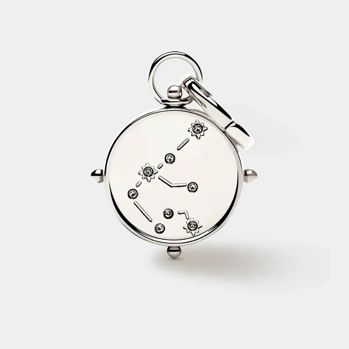 Coluri Aquarius Double Sided Silver Charm