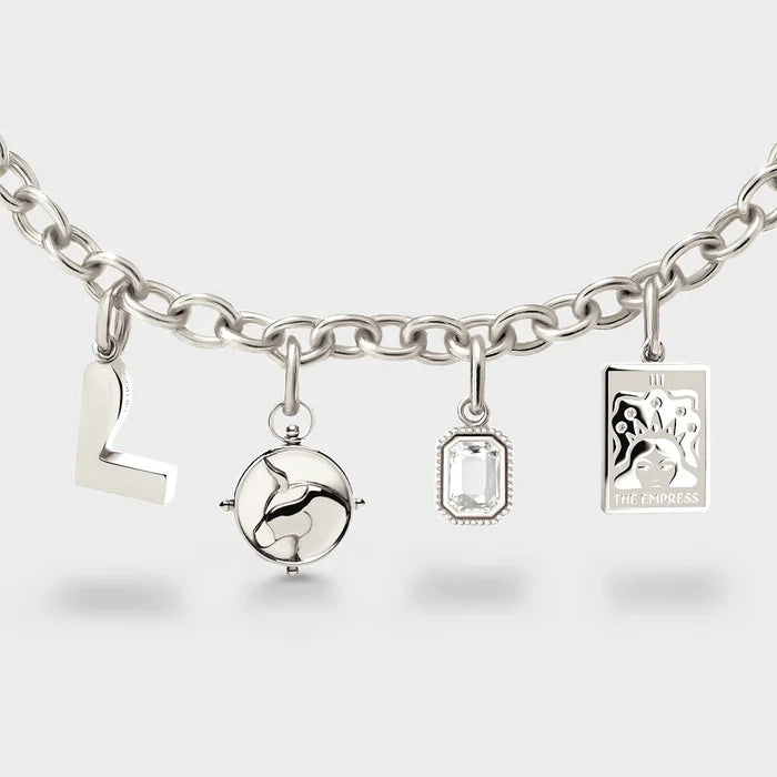 Coluri Aquarius Double Sided Silver Charm