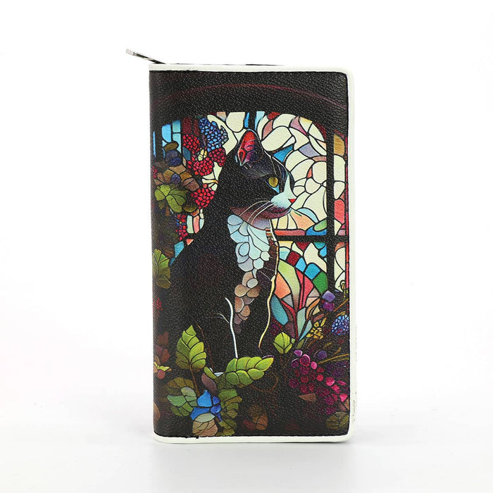 COMECO INC - Stained Glass Cat Wallet in Vinyl