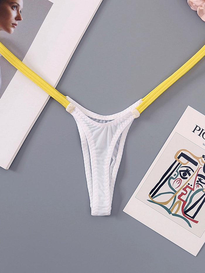 Contrast Color T-back Panties