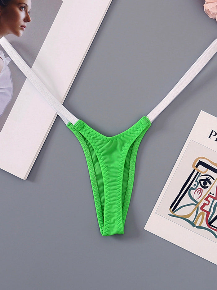 Contrast Color T-back Panties