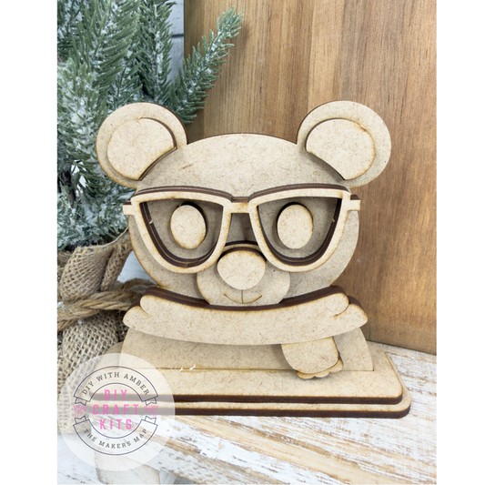 Cool Nerdy Bear Head Sitter DIY Kit