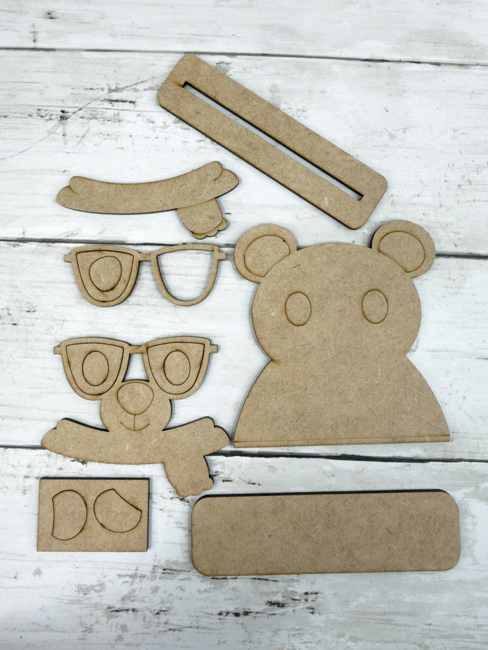 Cool Nerdy Bear Head Sitter DIY Kit