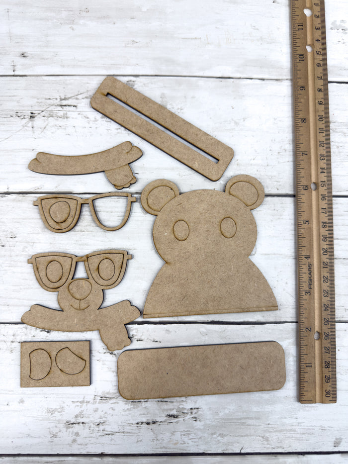 Cool Nerdy Bear Head Sitter DIY Kit