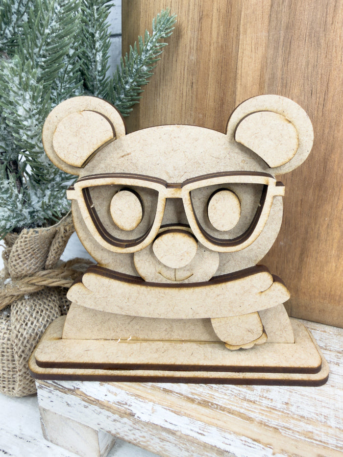 Cool Nerdy Bear Head Sitter DIY Kit
