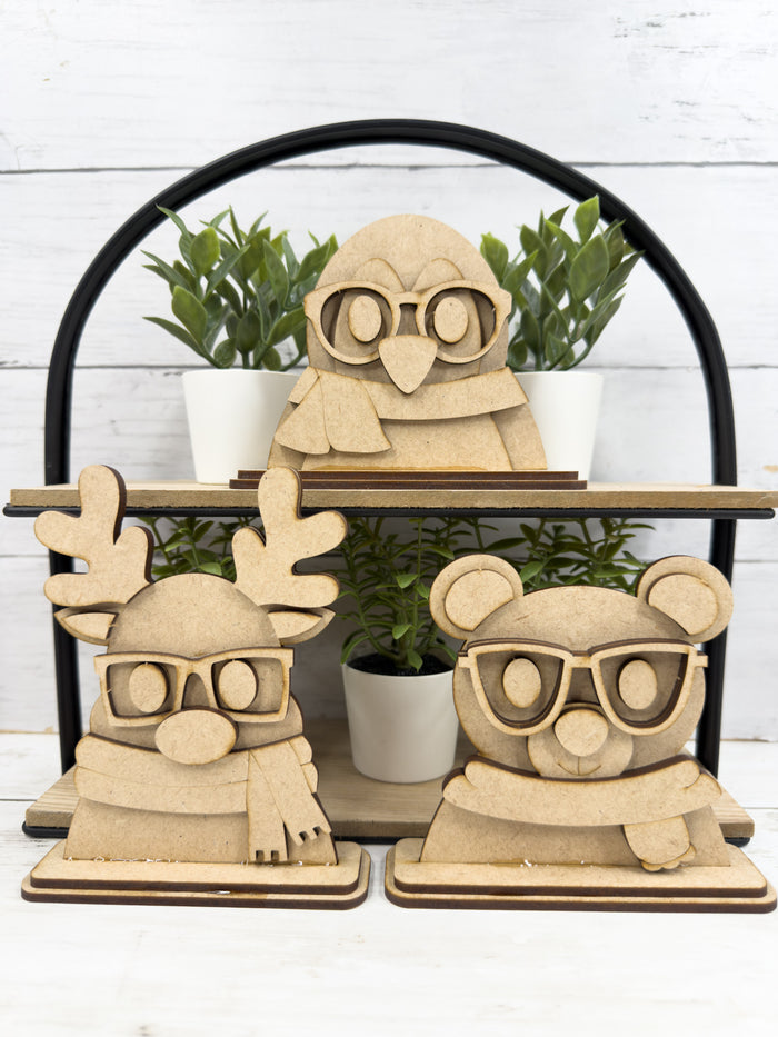 Cool Nerdy Bear Head Sitter DIY Kit