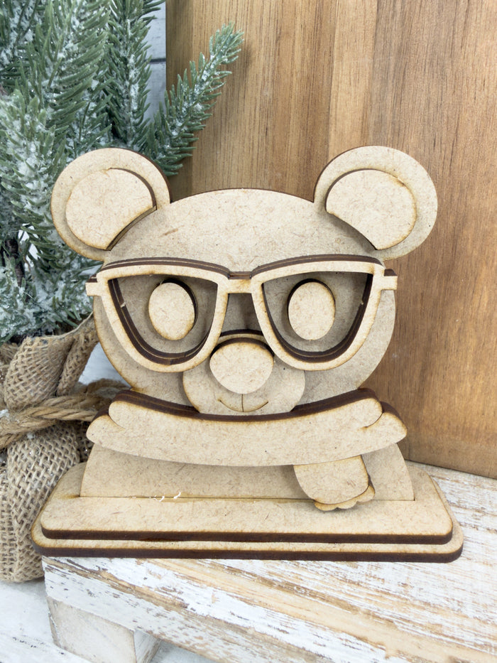 Cool Nerdy Bear Head Sitter DIY Kit