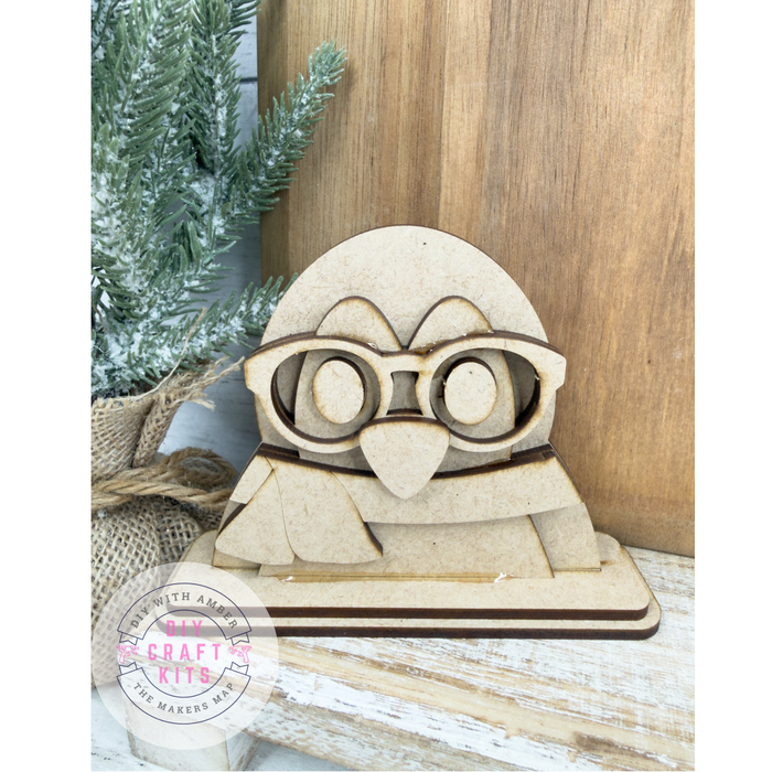 Cool Nerdy Penguin Head Sitter DIY Kit