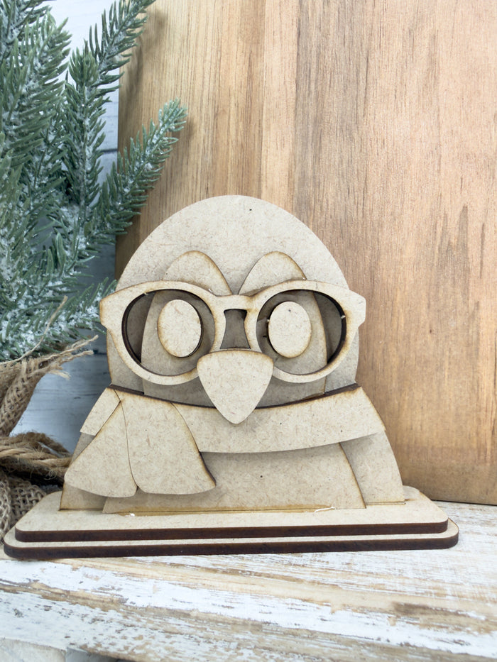 Cool Nerdy Penguin Head Sitter DIY Kit