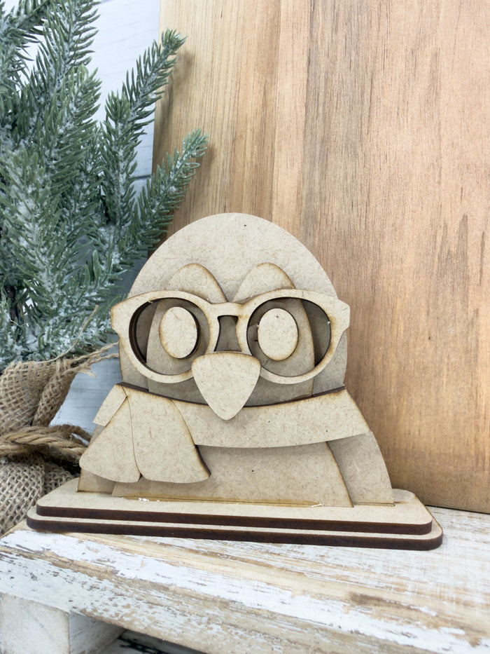 Cool Nerdy Penguin Head Sitter DIY Kit