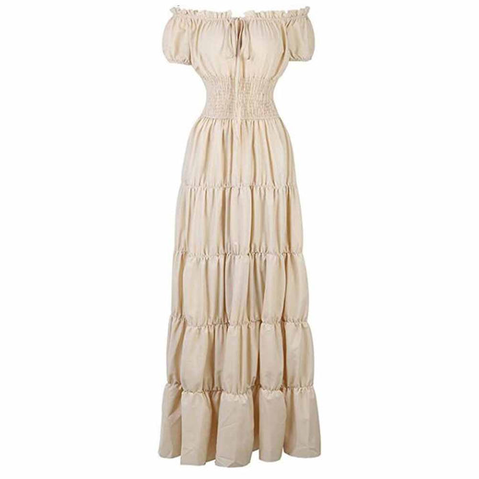 Costume Medieval Chemise Dress Pirate Peasant Dress Bohemian Long Dress For Women