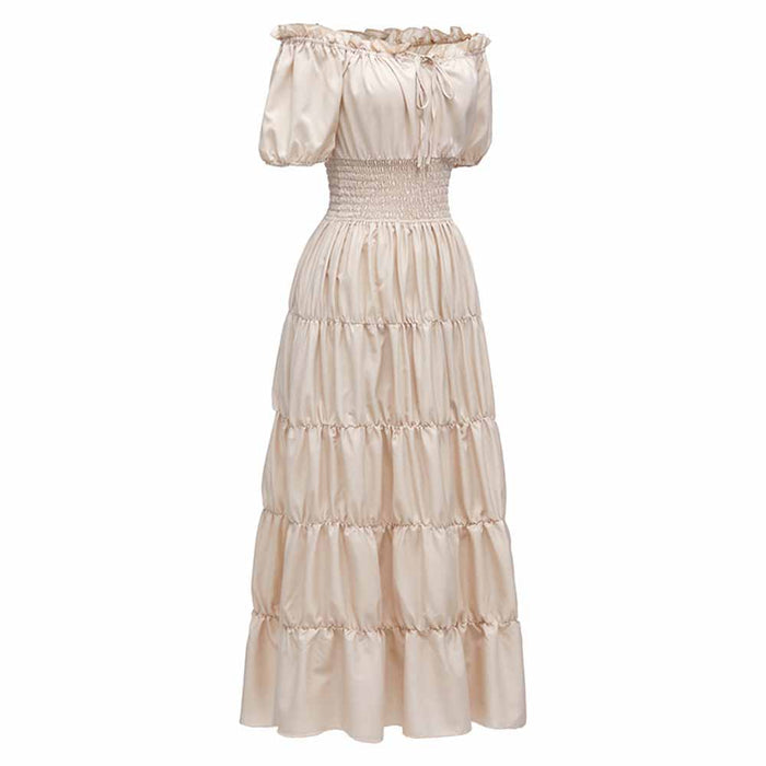 Costume Medieval Chemise Dress Pirate Peasant Dress Bohemian Long Dress For Women