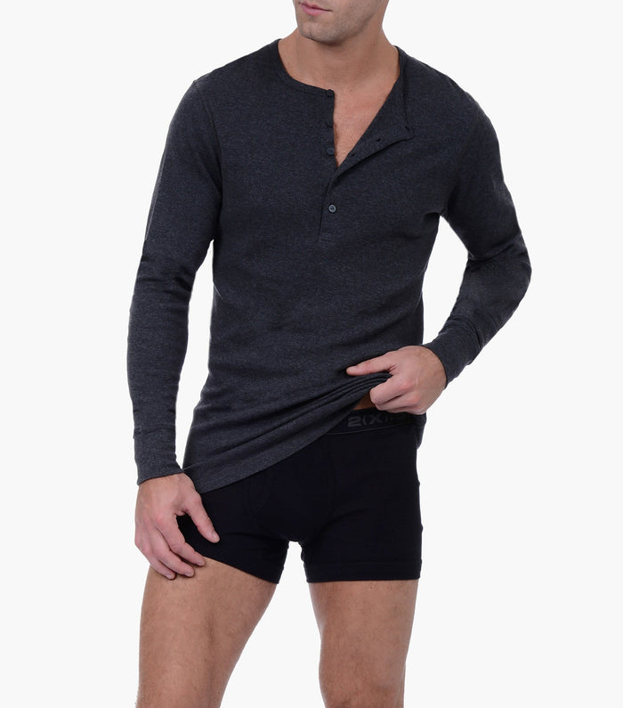 Cotton Long Sleeve Henley
