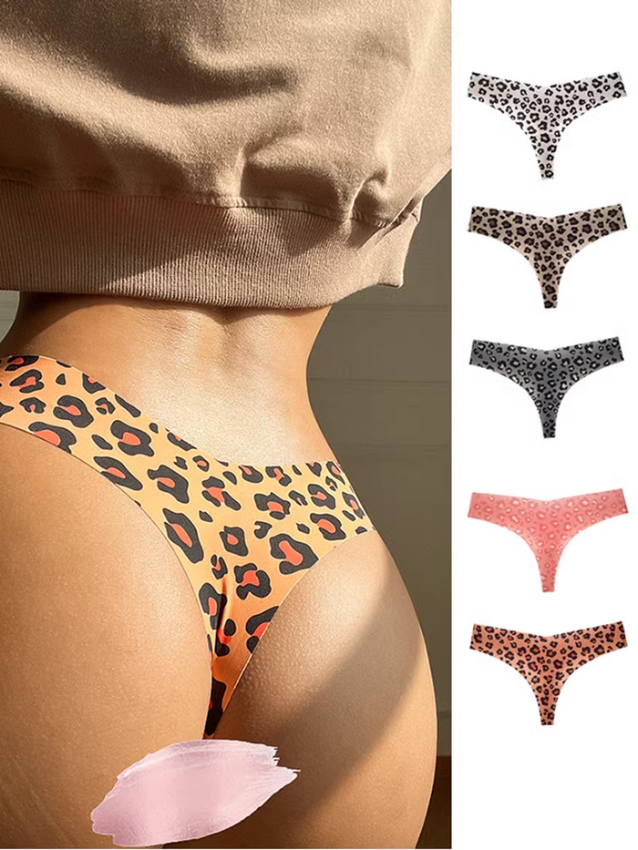 Cow Leopard V-shape Waist Panties