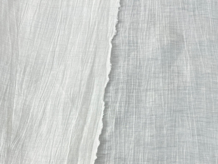 Crinkle White | Linen Nylon Fabric 2995