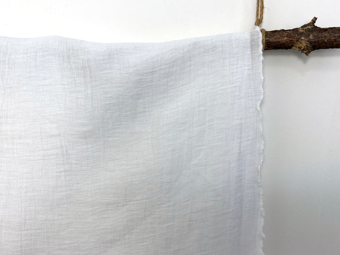 Crinkle White | Linen Nylon Fabric 2995