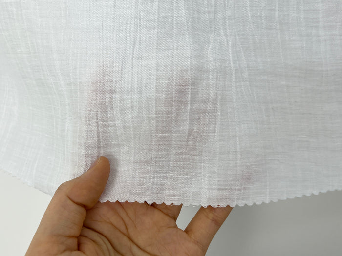 Crinkle White | Linen Nylon Fabric 2995
