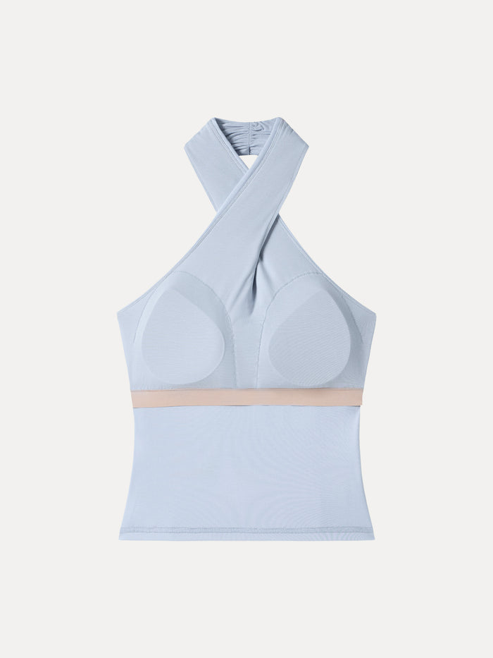 OGLmove Criss Cross Halter Neck Going-Out Bra Top
