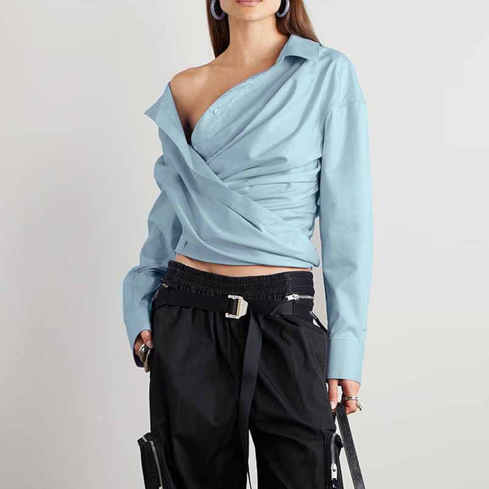 Cropped X Long Sleeve Shirt