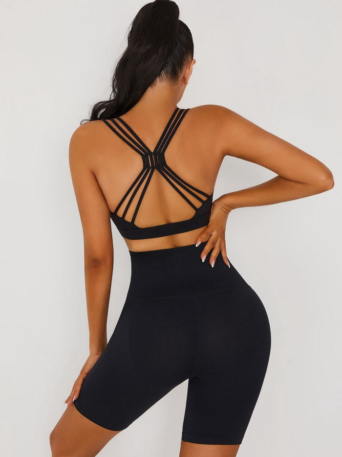 Cross Back Corset Short Tracksuit