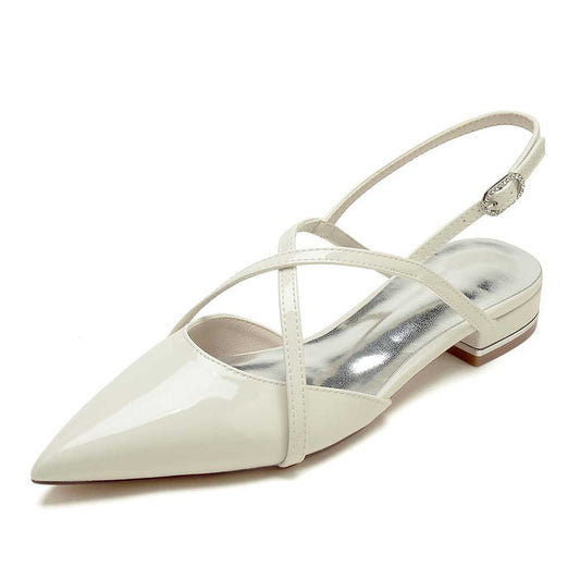 Cross Strap Slip On Flats Dresses Shoes For Women