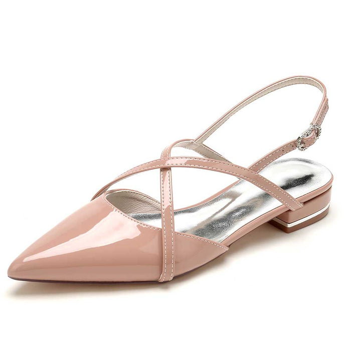 Cross Strap Slip On Flats Dresses Shoes For Women